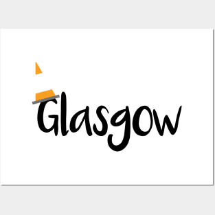 Glasgow Orange Traffic Cone Design Posters and Art